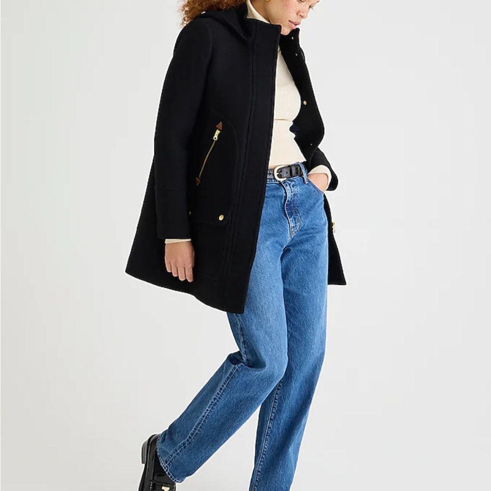 J Crew Chateau parka in Italian stadium-cloth wool **No Fur Attachment**